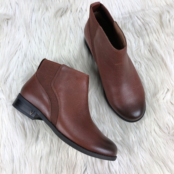 Vionic | Shoes | Nwob Vionic Cognac Leather Thatcher Ankle Booties ...